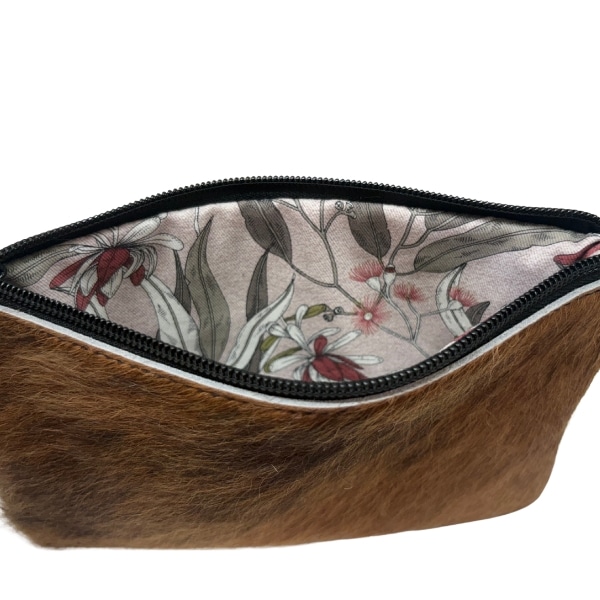 The "Kaylee"- Caramel and Black Leather Ladies Clutch - Image 3