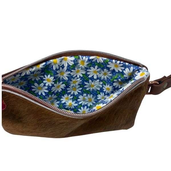 The "Kaylee"- Caramel Brown Leather Ladies Clutch - Image 3