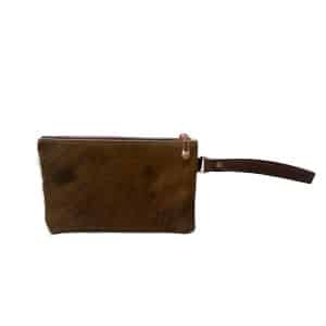 The "Kaylee"- Caramel Brown Leather Ladies Clutch