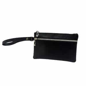 The "Kaylee"- Black Leather Ladies Clutch