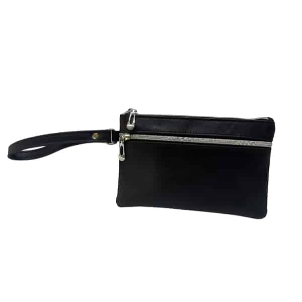 The "Kaylee"- Black Leather Ladies Clutch